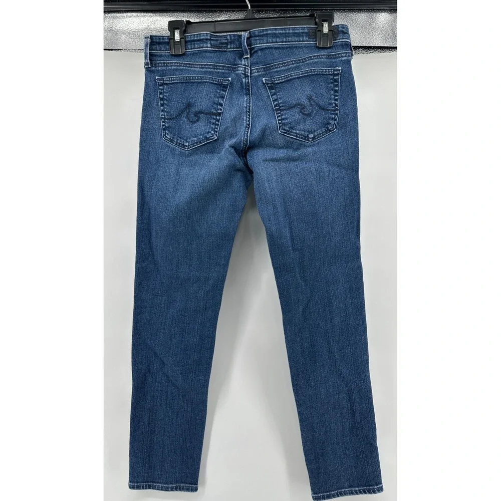 AG‎ Adriano Goldschmied The Stevie Ankle Slim Straight Dark Wash Jeans Women 29R - Picture 2 of 10